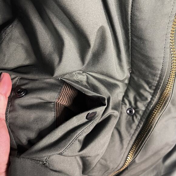 Alpha Industries Mens M Olive Green M-47 Pile Liner Long Jacket Reversible Hood - Picture 11 of 16